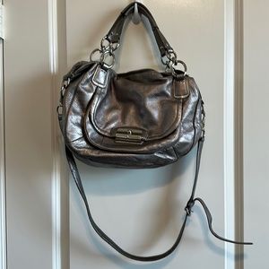 Coach silver purse crossbody handbag